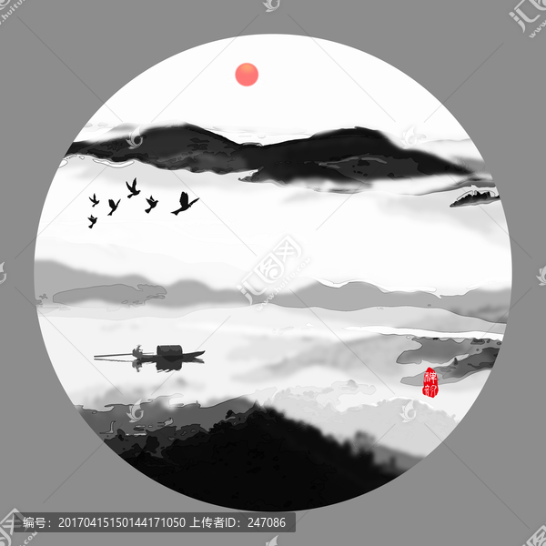 寫意夢(mèng)幻,水墨山水