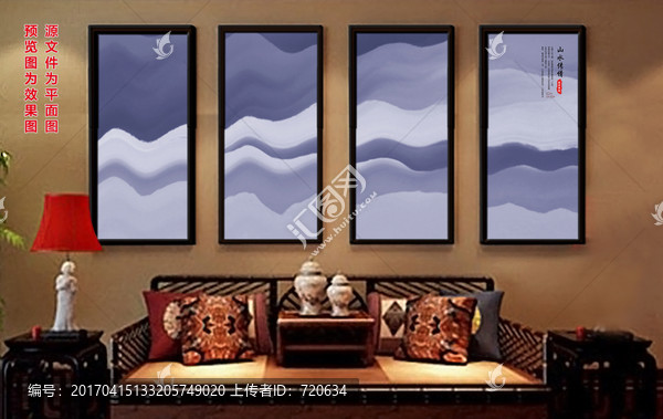 水墨畫,創(chuàng)意山水畫,平面圖