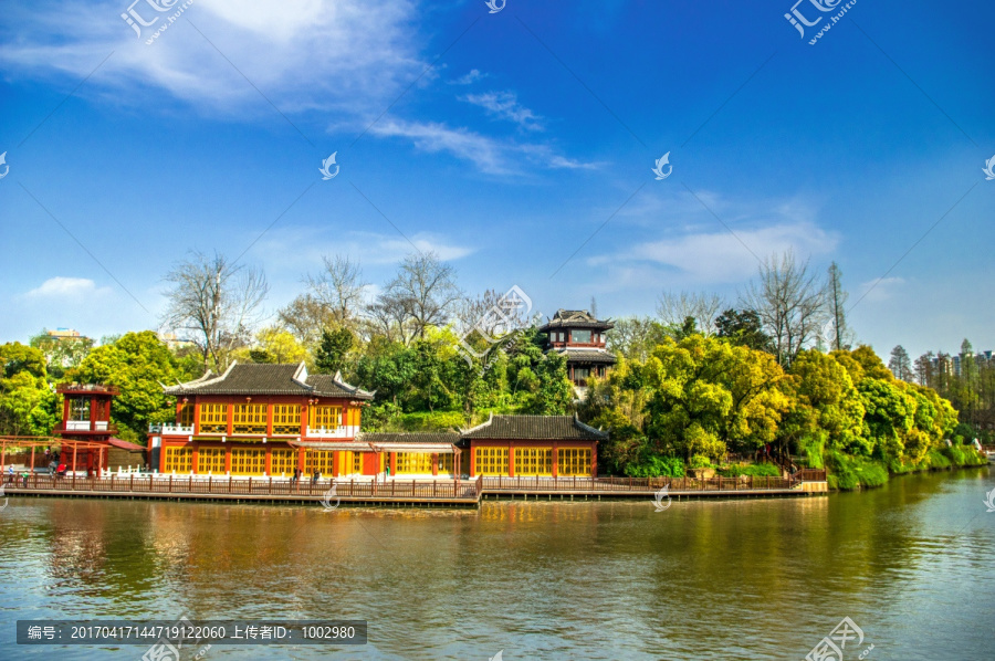 中式古典山水园林风景