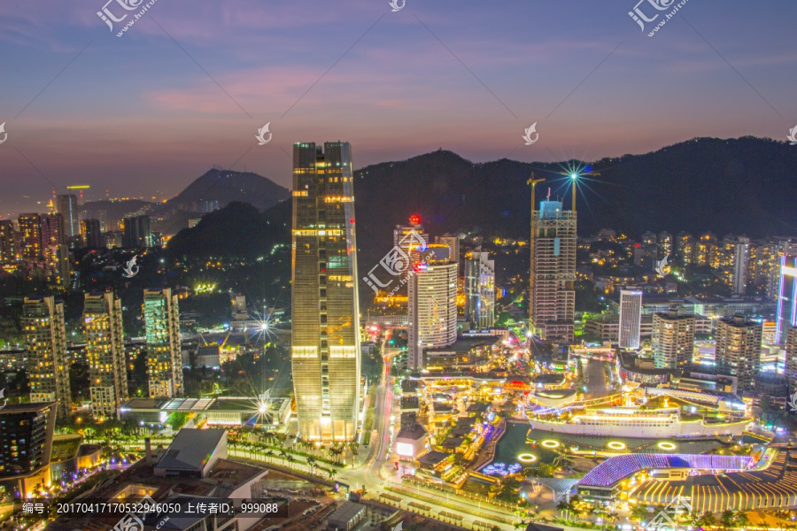 深圳蛇口全景夜景