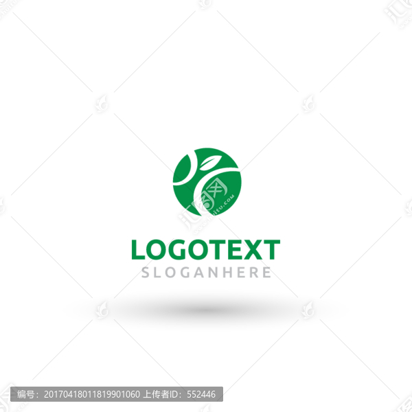 叶子茶叶环保健康标志logo