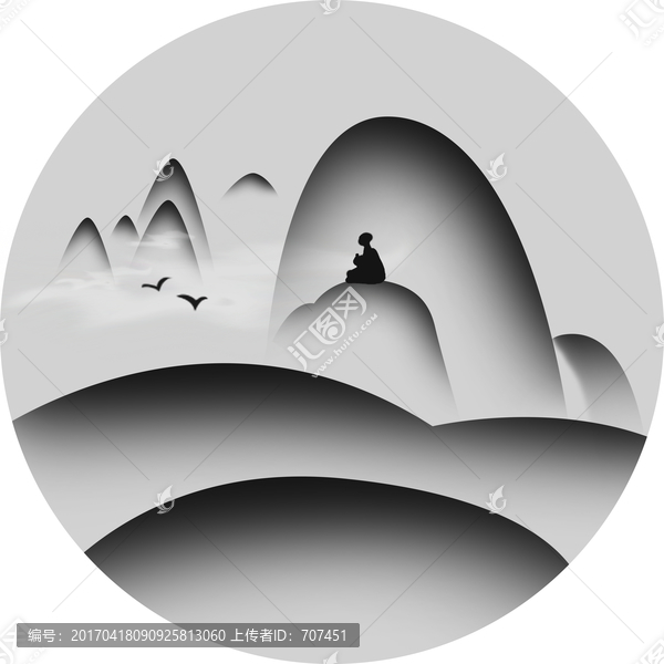 禪意水墨畫
