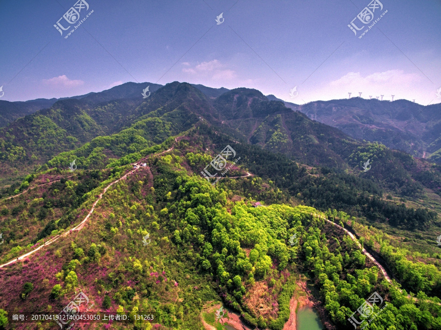 浙江兰溪转轮岩高山阔叶林航拍