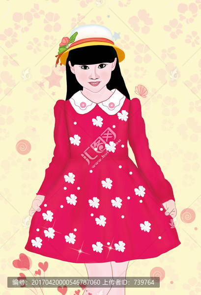紅色連衣裙女孩,封面設(shè)計