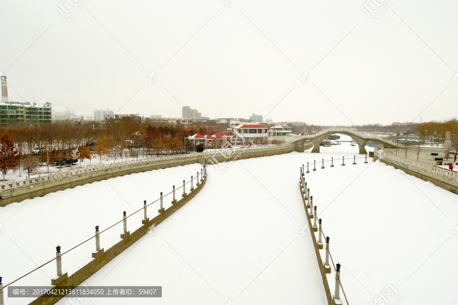 克拉玛依滨河雪景