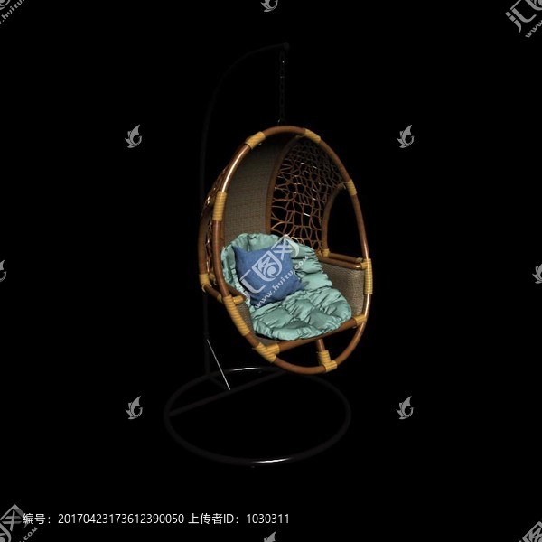 藤椅吊椅3d模型下載
