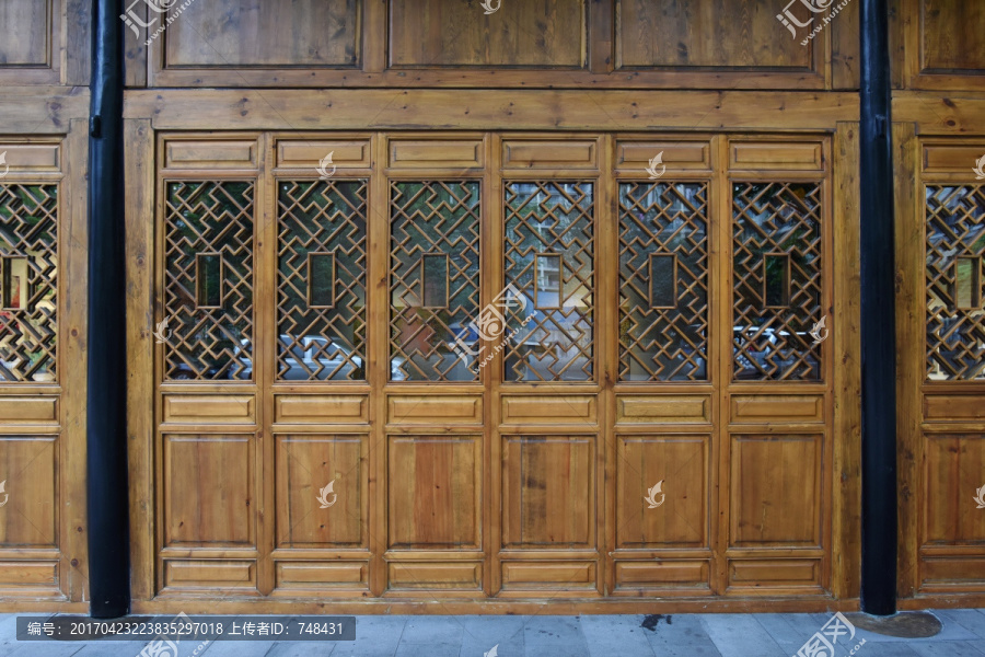 中式木门窗,仿古实木门窗