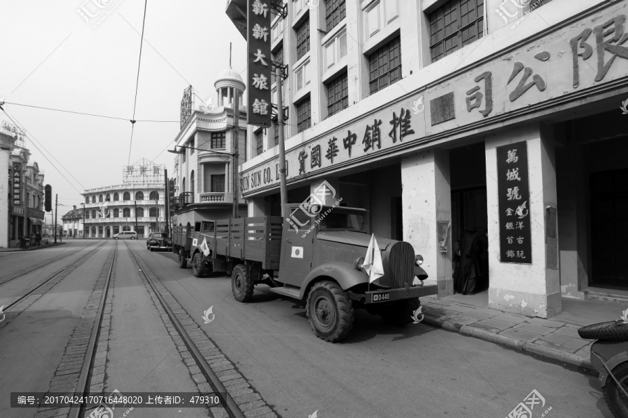 老上海,黑白照片
