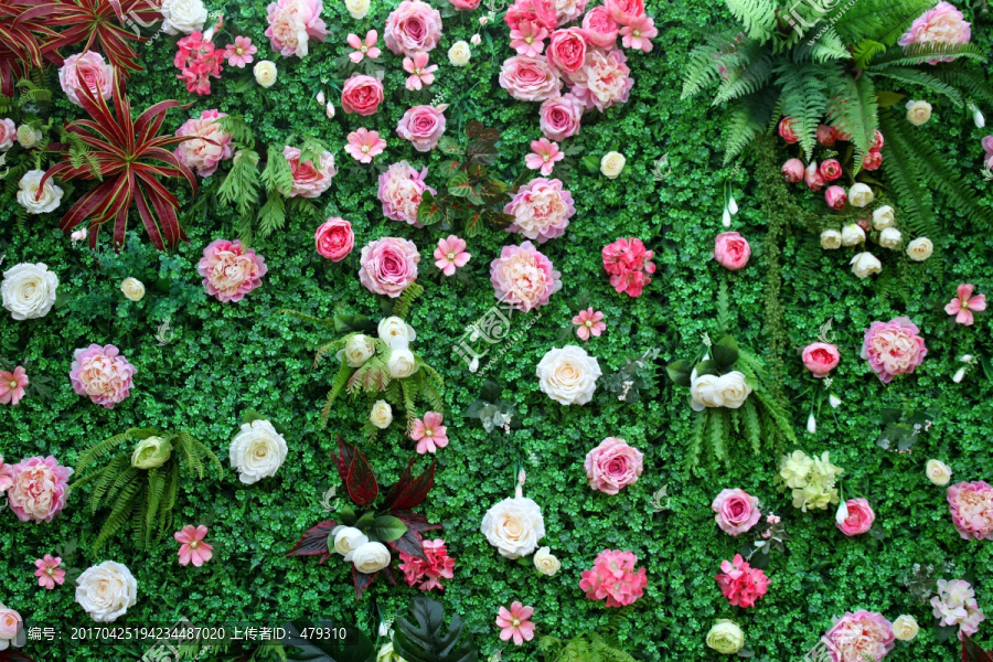 绿色植物墙,绿植,花墙