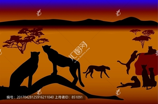 動(dòng)物剪影矢量圖