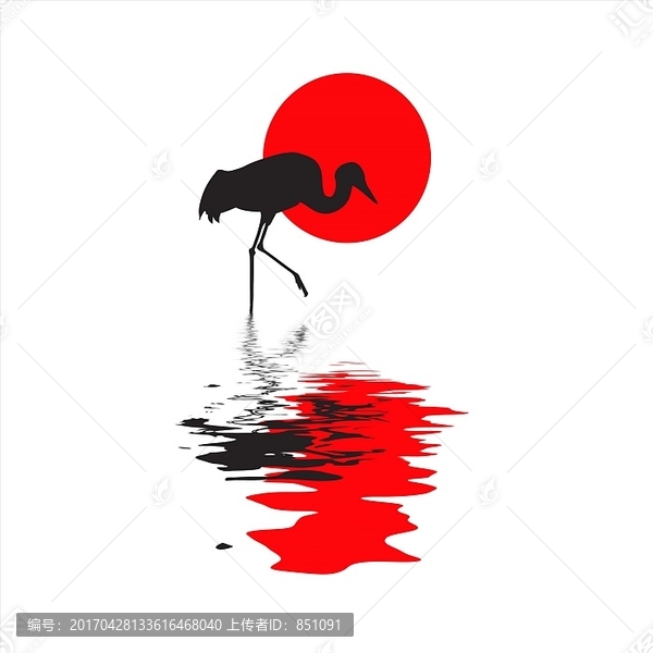 太陽下的動物鶴