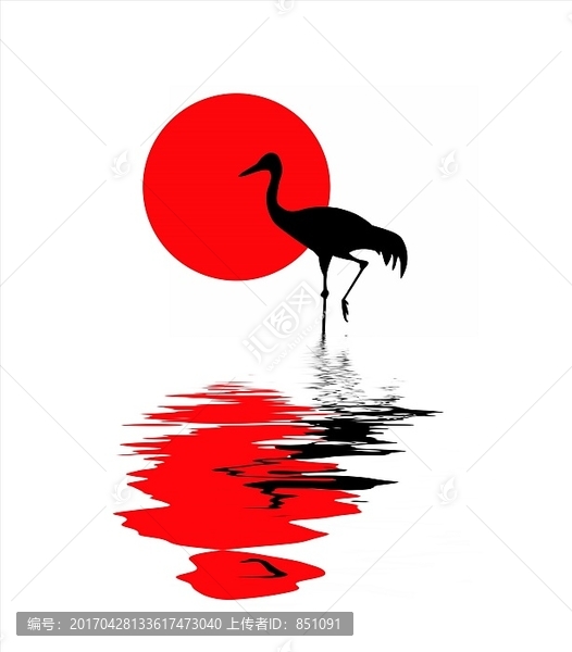太陽下的動物鶴