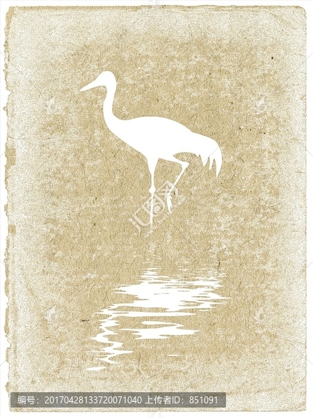 動物鶴矢量圖