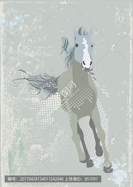 動物馬矢量插畫