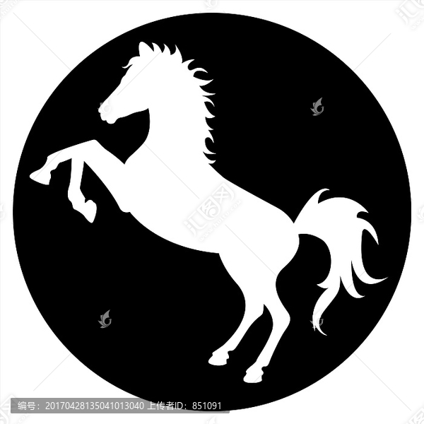 動物馬矢量圖