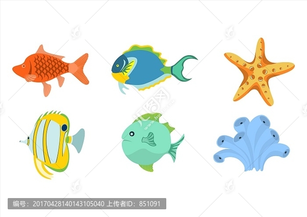 海洋動(dòng)物矢量圖