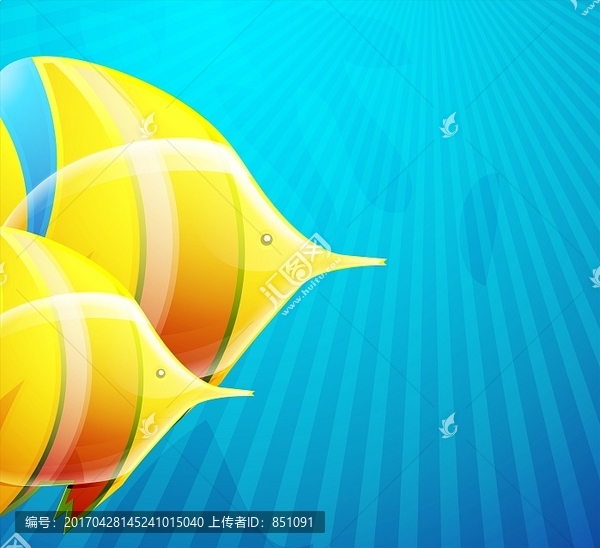 水中熱帶魚插畫
