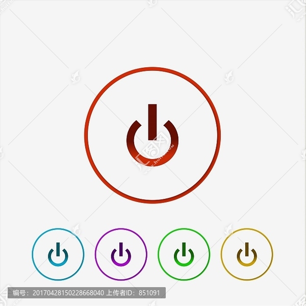 矢量电源按钮