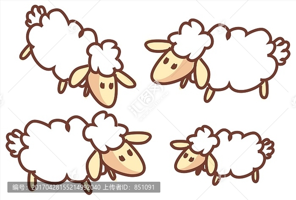 卡通綿羊插畫
