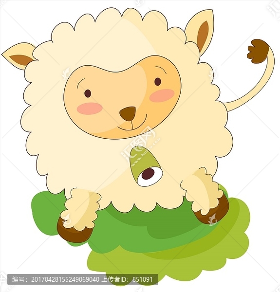 卡通綿羊插畫