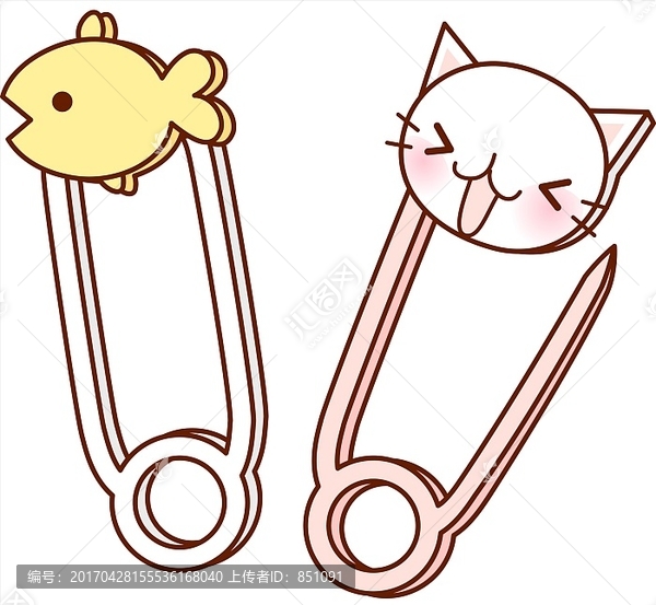 別針矢量插畫