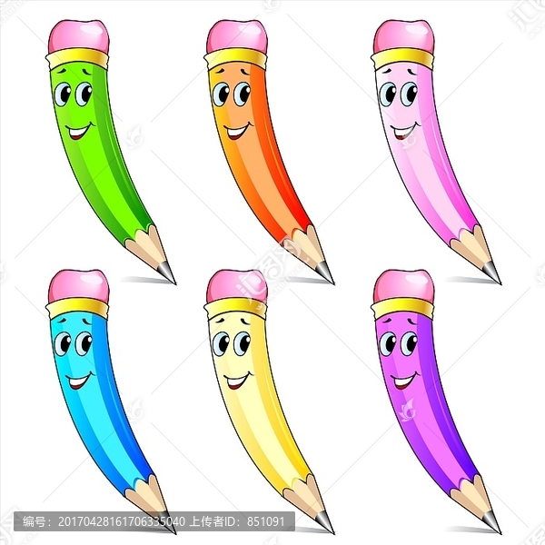 六支可愛(ài)的鉛筆