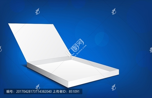 白色打開框藍(lán)色背景與圓圈