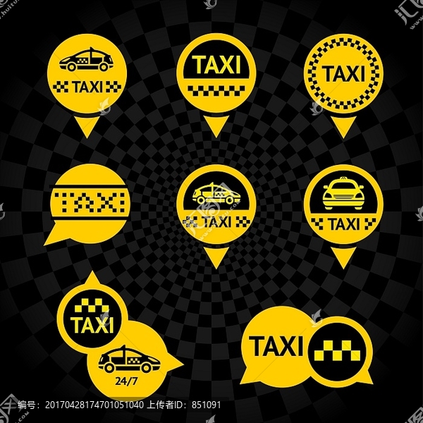 出租车-标志黄