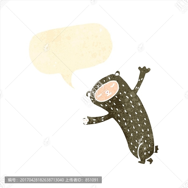 卡通動物矢量圖