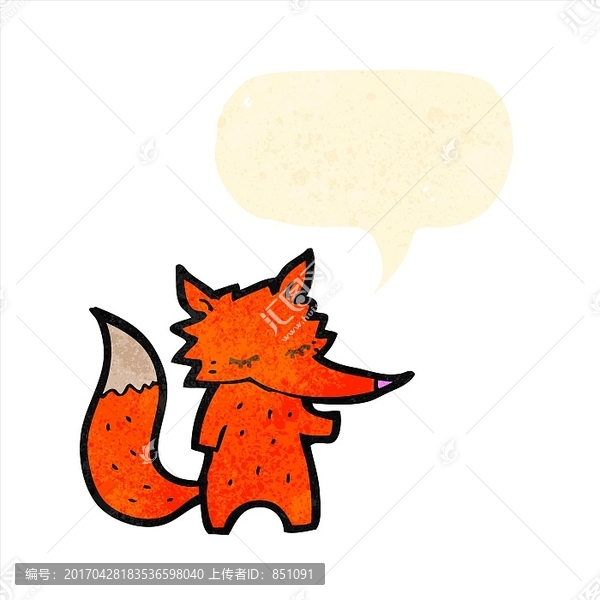 狐狸卡通矢量图