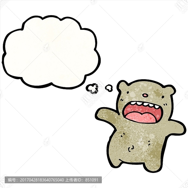 卡通泰迪熊矢量圖