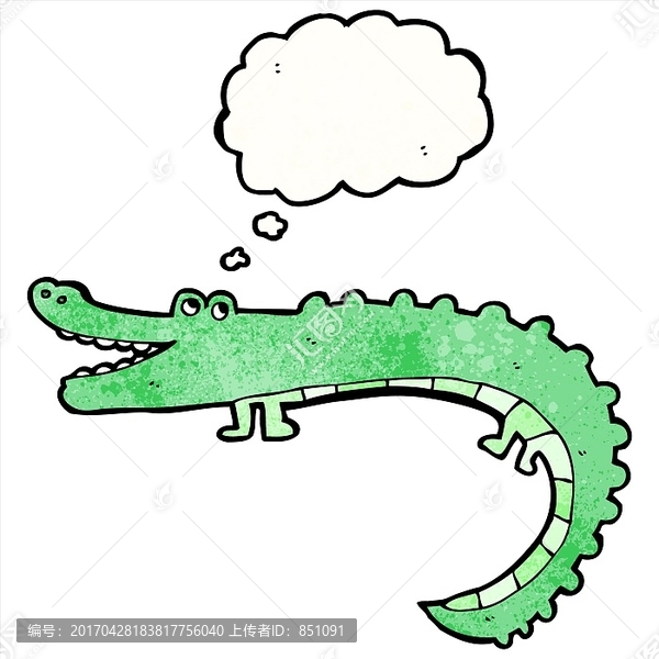 卡通鱷魚矢量圖
