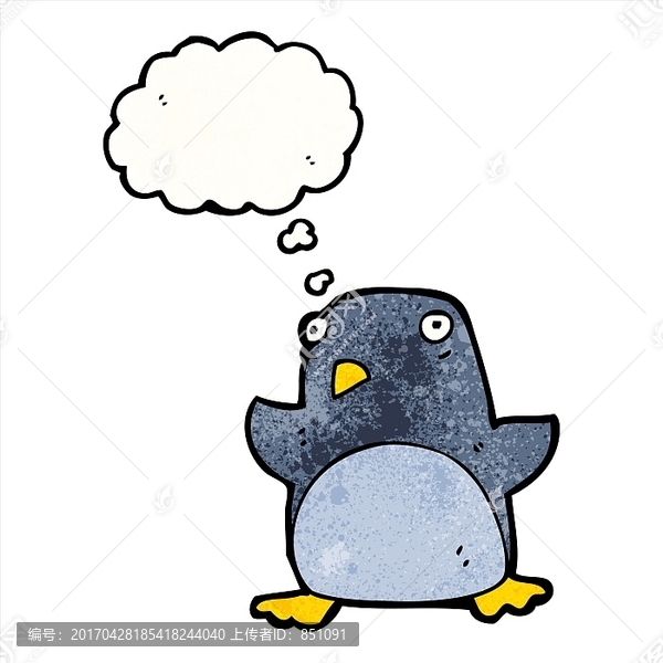 卡通動物企鵝插畫