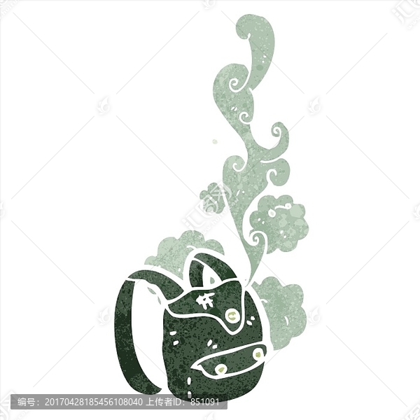 卡通背包插畫