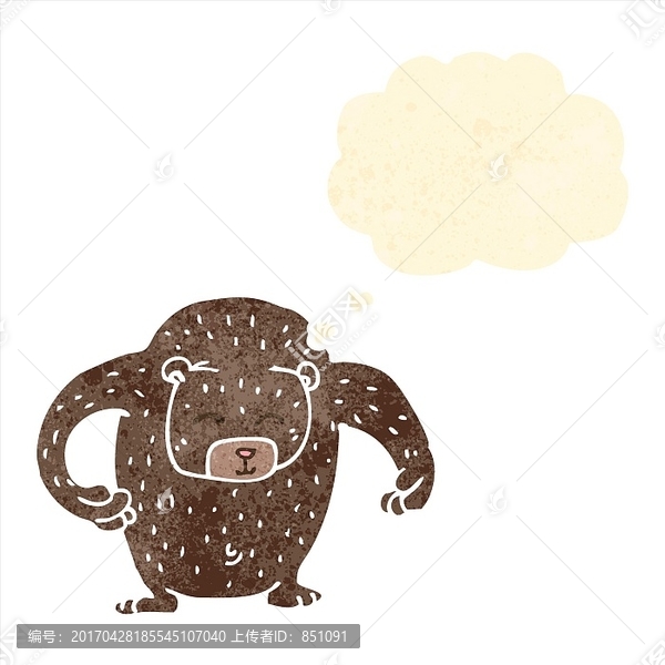 卡通動(dòng)物熊插畫(huà)