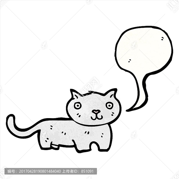 卡通動物貓咪插畫