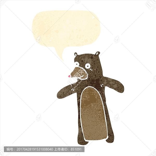 卡通動物熊插畫