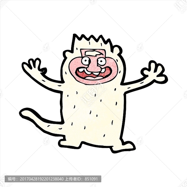 卡通動(dòng)物猴子插畫