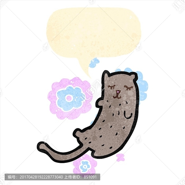 卡通動物貓咪插畫