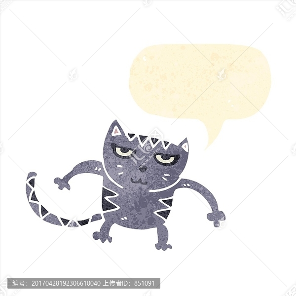 卡通動(dòng)物貓咪插畫