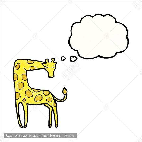 卡通動(dòng)物長(zhǎng)頸鹿插畫