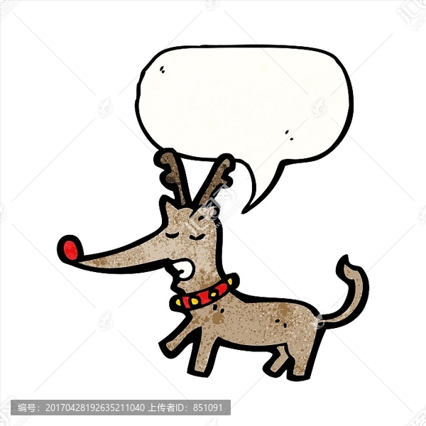 卡通動物馴鹿插畫