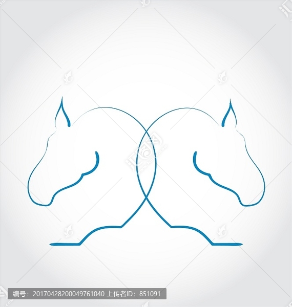 動物馬矢量圖
