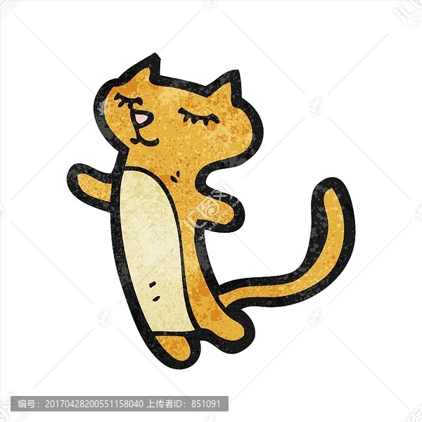 卡通動物貓咪插畫