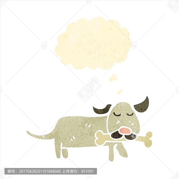 啃骨頭的狗狗