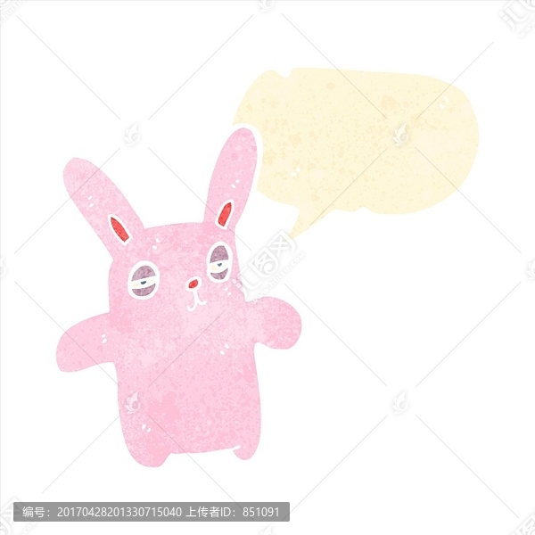 卡通動(dòng)物兔子插畫