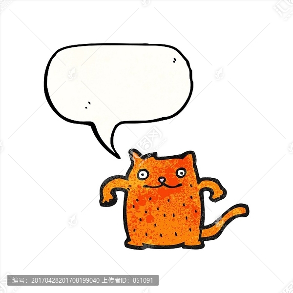 卡通動物貓咪插畫