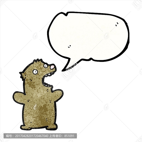 卡通動物泰迪熊插畫