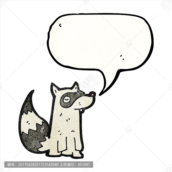 卡通浣熊插畫
