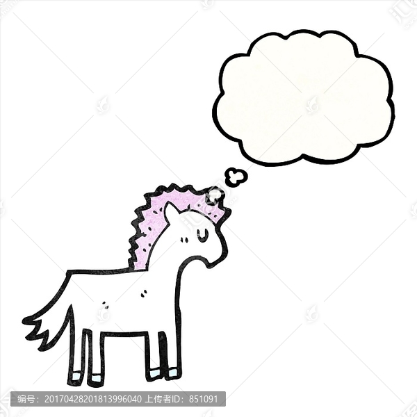 卡通動物馬
